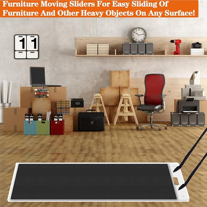 Appliance Slider with Pull Strap, 49" X 30", Heavy Duty Moving Mat Furniture Sliders for Ultimate Floor Protection Appliance Moving Mat Glides Easily