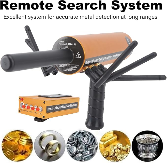Metal Detector, 30m Depth 1200m Range Metal Pinpointer Handheld Metal Finder Gold Detector with 6 Antenna Underground Metal Treasure Finder for Gold, Silver, Jewelry
