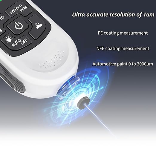 Digital Coating Thickness Gauge Paint Thickness Gauge Automotive Ultra high Precision Probe Car Paint Checker Paint Mil Thickness Meter (Thickness & Feeler Gauges)