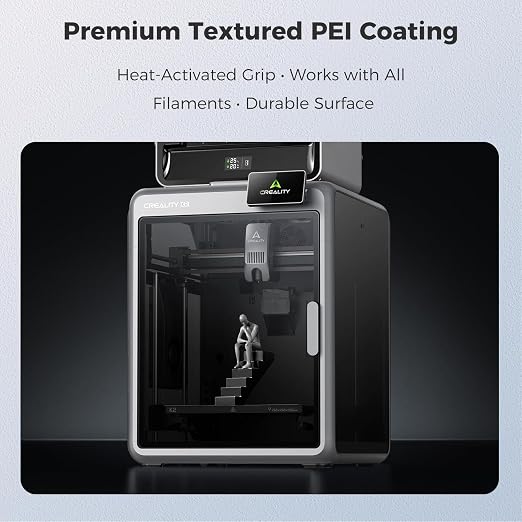 Creality K2 Pro Build Plate Original 325x310mm Dual Side Golden PEI Coating Spring Steel Magnetic K2 Pro Bed Plate Creality 3D Printer PEI Sheet for K2 Pro/K1 Max/Ender 3 V3 Plus