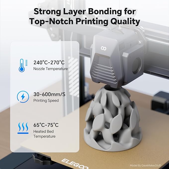 Rapid PETG Filament 1.75mm 8 Pack 250g Bundle, High Speed PETG 3D Printer Filament Up to 600 mm/s, Dimensional Accuracy +/- 0.02 mm, Black/White/Gray/Orange/Red/Blue/Clear/Dark Gray