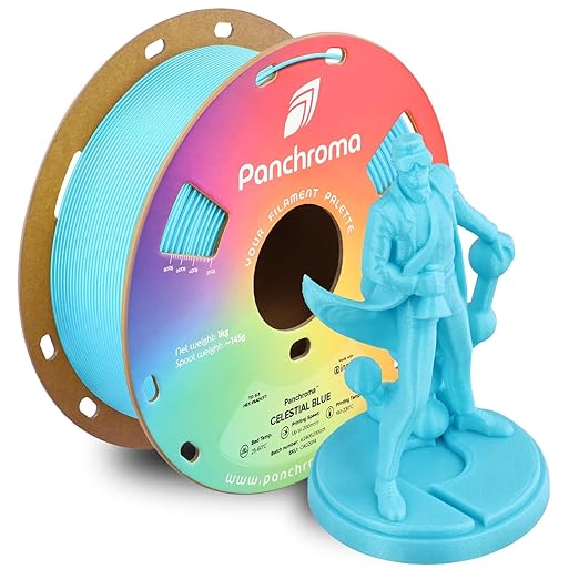 Polymaker Panchroma Celestial PLA Filament 1.75mm for 3D Printer, Blue | Neatly Wound Glitter PLA for Easy Print & Smooth Feeding, Compatible with Bambu Lab & Most 3D Printers