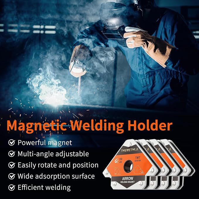 Welding Magnets 50 LBs-4 Pieces Magnetic Welding Holder Set, Holding Power Welding Accessories