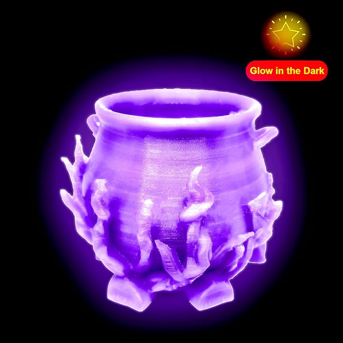 RepRapper Glow in the Dark Purple PLA Filament 1.75mm (+- 0.03mm) 2.2lb (1kg) for 3D Printer, Phosphorescent Glow PLA Purple Color
