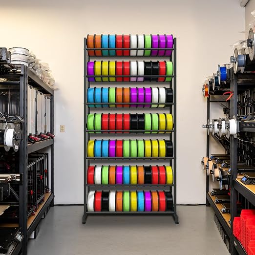 3D Printer Filament Rack, Heavy Duty Storage Shelves for 3d Printing Filaments, 7 Tier Large Capacity Filament Storage for 3D Printing Business