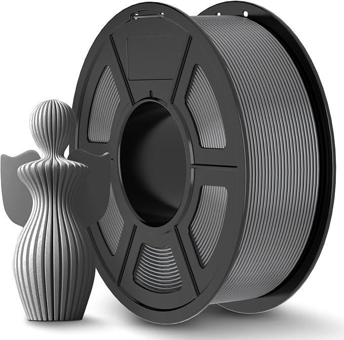 JAYO PLA+ Filament 1.75mm Grey 1.1KG, PLA Plus 3D Printer Filament | Tougher and Stronger, Neatly Wound, Vacuum Sealed, Dimensional Accuracy +/- 0.02 mm, Fit Most FDM 3D Printers