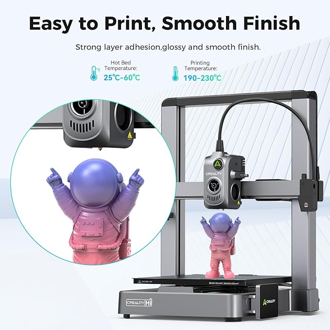 Creality 3D Printer Filament 1.75mm, Rainbow PLA+ Plus Pro Filament Toughness Upgraded, Dimensional Accuracy ±0.02mm, Fit Most 3D Printers, 4 Pack 1kg Spool(2.2lbs), Rainbow