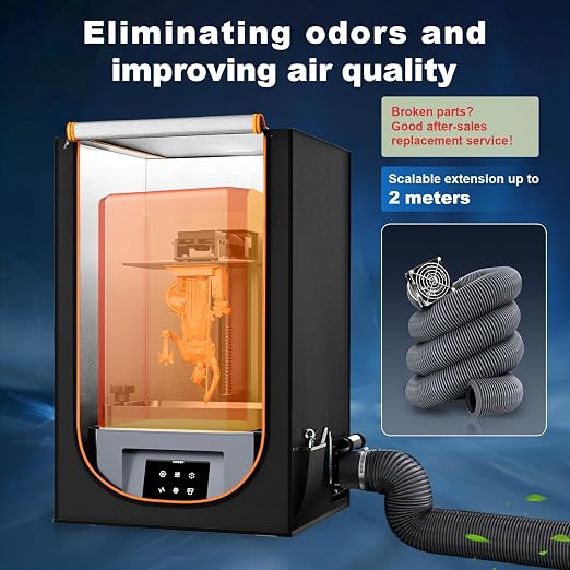 Multifunctional Resin 3D Printer Enclosure with Ventilation Filter, High Quality 3D Printer Vented Enclosure Tent Cover Eliminate Odors Compatible with Anycubic Elegoo Series LCD Resin UV 3D Printer