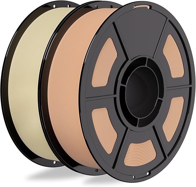 iSANMATE Matte PLA Filament Beige & Skin 2KG,3D Printer Filament Bundle 1.75MM,for Bambu Lab 3D Printers,AMS,AMSLite