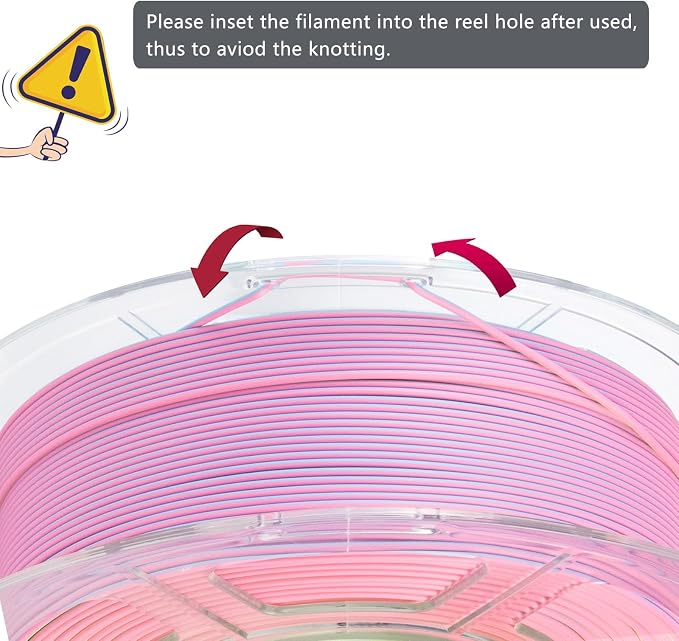 iSANMATE Matte Tri Colors Filament 1.75mm, 3-in-1 Color Rainbow Filament, Coextrusion 3D Filament, Rapid Magic Color Change Filament 1.75mm, Dimensional Accuracy +/- 0.03 mm,Rose Ouartz 1KG/Spool