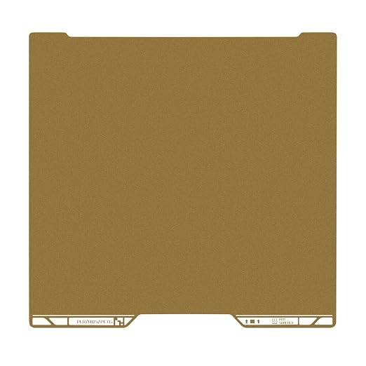 H2D/H2S Double Sided Textured Build Plate for Bambu Lab 3D Printer (Gold) | 355x346mm PEI Sheet, Spring Steel Flexible Platform, Glue-Free Printing Heated Bed, Strong Adhesion, Resists Warping