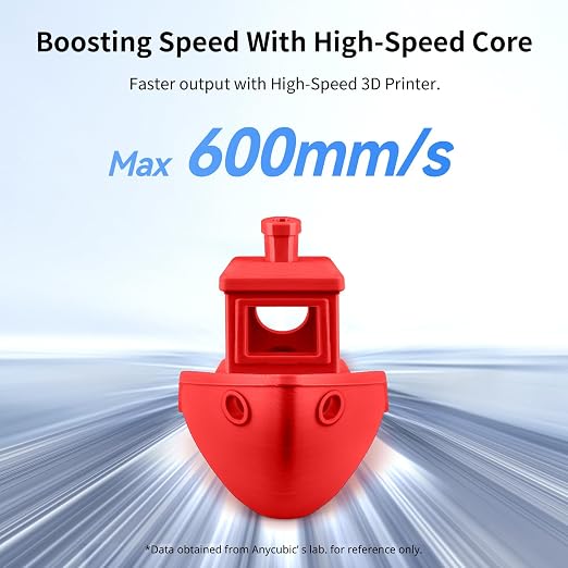 ANYCUBIC High Speed 3D Printer Filament 1.75mm, Rapid PLA Filament with High Prints Quality, Dimensional Accuracy +/- 0.02mm, Print with Most FDM 3D Printers, 1KG Reusable Spool, Bright Red