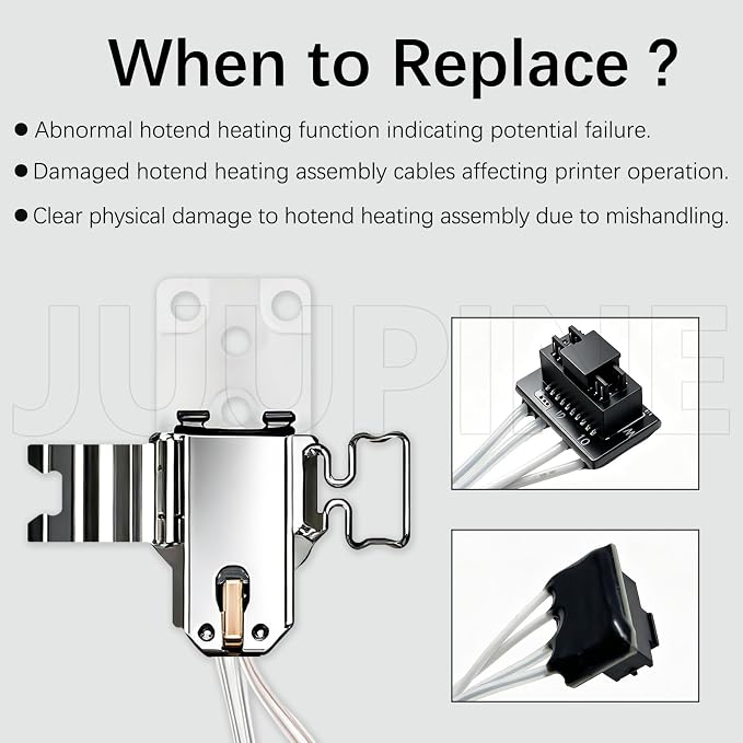 for Bambu Lab P2S Hotend Heating Assembly Kit,No FilamentJam, Ceramic Zirconia Heat Insulation Base, 2300°C Temp Resistant, Wear-Resistant P2S Hot End Heating Component for Bambu P2S 3D Printer