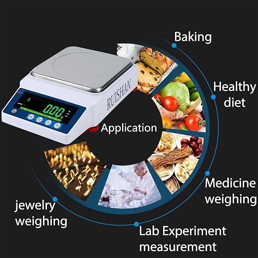 Lab Precision Scientific Balance Scale 1000g x 0.01g |g/lb/oz/ct | .01 Gram Scale, Lab Scale, Industrial Scale, Counting Scale, Clark Scales, Gold Scales |for Lab, Jewelry, Industrial, Busines