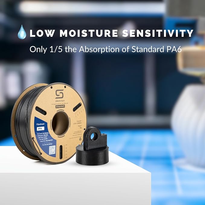 Siraya Tech Fibreheart PPA 3D Printing Filament - High Performance Polyphthalamide Nylon, Extreme Strength & Heat Resistance for Industrial & Engineering Applications - 1kg (2.2lbs) 1.75mm