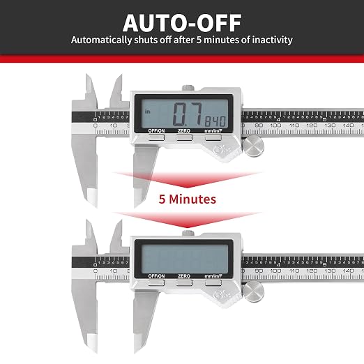 12 Inch Digital Caliper, 300mm Measuring Tool | Stainless Steel, IP54 Splash Proof Protection Design