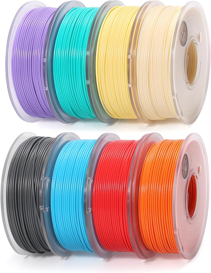 SainSmart PLA Filament 1.75mm, Planet Explorer 8-Color Mini Spool Bundle, 250g Each, High-Speed PLA, +/-0.02mm Accuracy, Easy-to-Print, Compatible with Most FDM 3D Printers