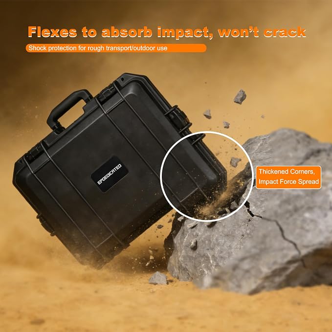 IP67 Hard Protective Case with Custom Pick-and-Pull Foam, Shockproof For Camera Drones Equipment Storage, 18" in