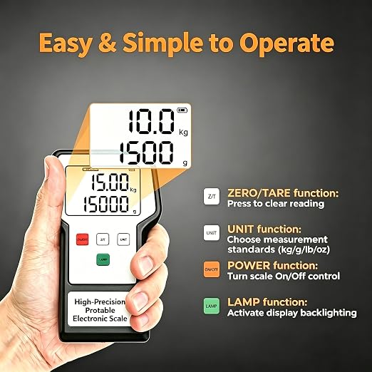 110 Lbs High-Precision Refrigerant Scale with Carrying Case – Digital Scale for HVAC Freon Charging and Compatible with All Recovery Tanks