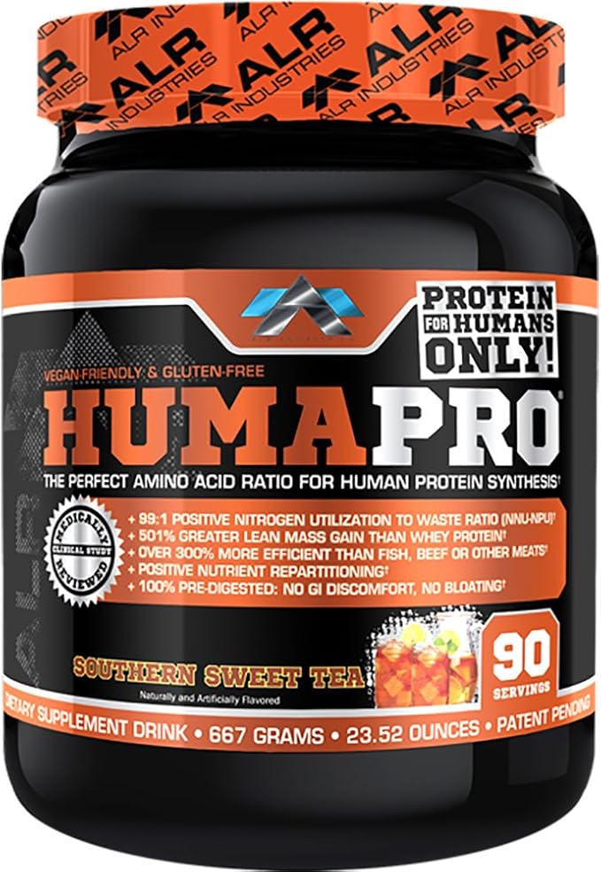 ALR Industries HumaPro Essential Amino Acid Formula | EAA Protein Supplement | Supports Muscle Recovery & Performance | Vegan, Gluten Free | 90 Servings (Southern Sweet Tea)