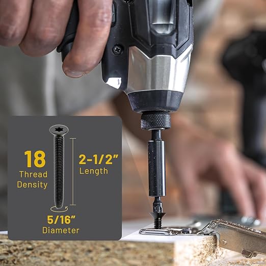 BCP Fasteners 5/16-18 x 2-1/2" Trailer Deck Screws 10 Qty - Black Trailer Screws for Trailer Flooring & Floorboards, Flat Head, T40 Star Drive, Type F, Compatible with Hardwoods & Softwoods (BCP1242)