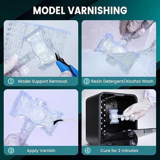 SUNLU High Clear 3D Printer Resin, High Transparency 3D Printing Resin, Resist Yellowing Clear Resin, 405nm UV Curing 3D Printing Photopolymer Resin, Suitable for LCD/DLP/SLA 3D Resin Printer, 1000g