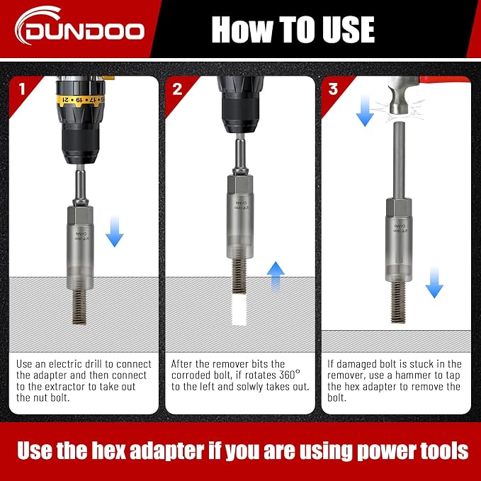 7pcs Bolt Extractor Kit, Stripped Bolt Extractor Set, Deep Long Easy Out Set, Lug Nut Remover Socket Tool for Studs, Damaged, Frozen, Rusted, Rounded-Off Bolts, Nuts