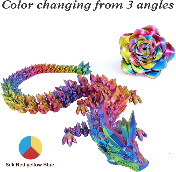 LOVOON 3D Tri-Colors PLA Printer Filament 1.75mm, Silk PLA Red Yellow Blue, 3D Printing Filament +/-0.02mm, Most 3D Printer and 3D Pen Compatible, 1kg(2.2lbs)/Spool