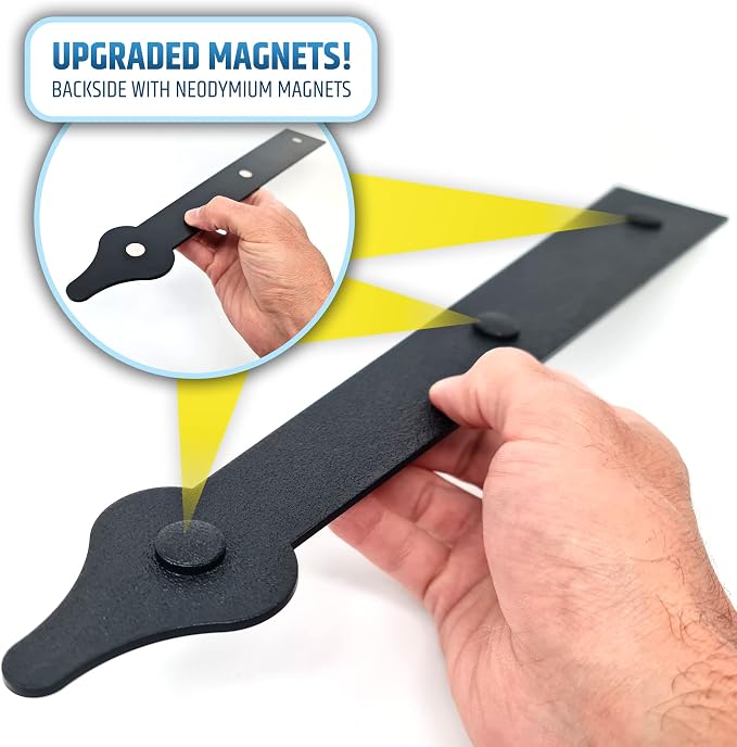 Premium Quality & Strong Magnetic Garage Door Decorative Hardware - Set of 2 Handles + 4 Hinges - Faux Garage Door Accents Kit for Curb Appeal | No Installation Needed | Will Never Fall Off