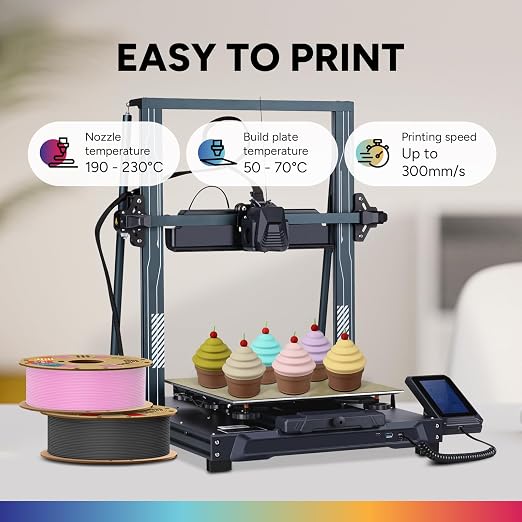 OVERTURE Matte PLA 3D Printer Filament 1.75mm, Matt Surface & Low Warping Filament 1kg Spool (2.2 lbs), Accuracy +/- 0.02 mm, Fit Most FDM Printers (Matte Pink) | Frosted Matt Finish Hides Layer Lines, 1kg Spool (2.2lbs) Cardboard Spool, Fit Most FDM P...