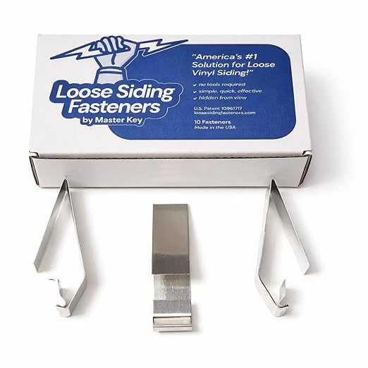 Help Secure Loose Vinyl siding that Will not Lock Together or continually unlocks - Pack of 10 secures 6 ft of Loose siding, 20 Pack 12 ft, 30 Pack 18 ft, 40 Pack 24 ft