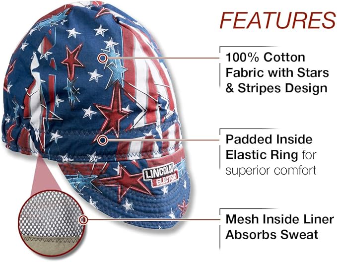 Jackson Safety Premium Auto Darkening Welding Helmet (47103) Bundle with Lincoln Electric Welding Cap