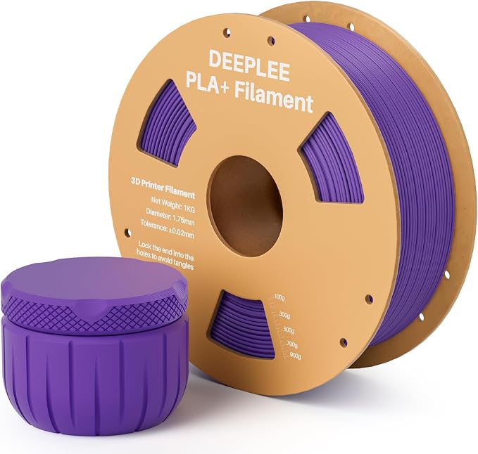 PLA+ 1.75mm 3D Printer Filament, PLA Plus with Dimensional Accuracy +/- 0.02mm, Higher Strength and Toughness, Neatly Wound, No Clogging, Fits for Most FDM 3D Printers, 1KG Purple