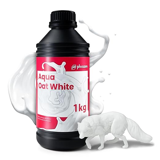 Phrozen Aqua Resin for 3D Printing, 405nm UV-Curing Photopolymer, Low Shrinkage, High Precision, Low Odor, Vivid Color, Non-Brittle, Fast Curing for LCD/DLP/SLA Printers (Oat White, 1KG)