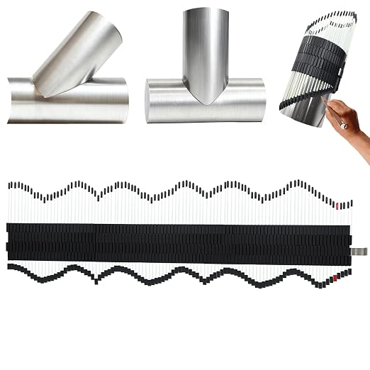 Multi Surface Pipe Profiling Tool, Pipe Cutting Template Multi Functional Shape Duplicator, Lightweight and Wear-Resistant Fiberglass Material for Tiles Floors DIY Pro Plumbing (0-10" Pipes)