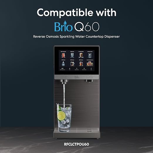 Brio RFCLCTPOU60 Replacement Multi-Stage RO Membrane Filter for Brio Q60 Sparkling Series 4 Stage Reverse Osmosis Countertop Water Dispenser Model: CLCTPOU60UVRO1