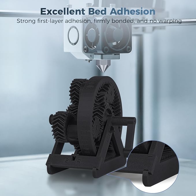 IEMAI Carbon Fiber ABS Filament 1.75mm Matte Black 1KG, Enhanced Stiffness ABS-CF 3D Printer Filament, Heat & Chemical Resistant, High Dimensional Stability & Low Warpage