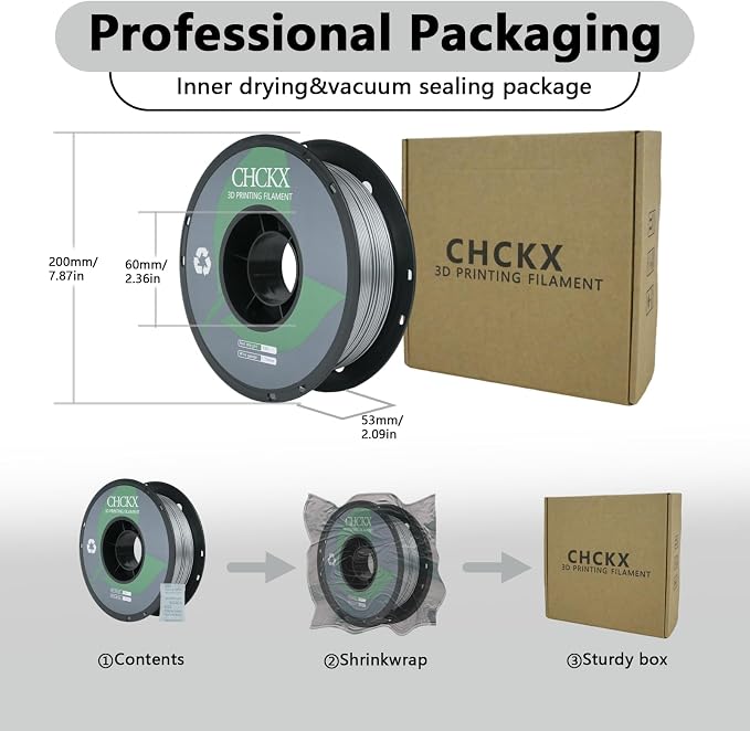 PETG 3D Printer Filament, Dimensional Accuracy +/- 0.03 mm, 1kg Spool(2.2lbs), 1.75 mm Fit for Most 3D Printers, Blue