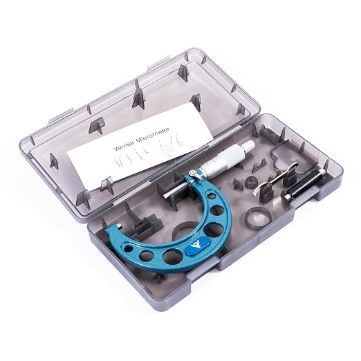 PEC Tools 2-3" Outside Micrometer | Industrial-Grade Precision, Hardened Steel, High-Accuracy with Ratchet Stop, Carbide-Tipped Measuring Faces