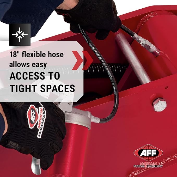 AFF 14 oz. Capacity Standard Pistol Grip Grease Gun with Heavy Duty Aluminum Die Cast Head, 5000 PSI, 8003