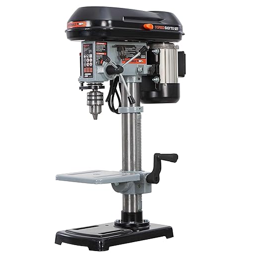 SHOPMAX 10 inch 9 adjustable speeds 5 Amp Benchtop Drill Press