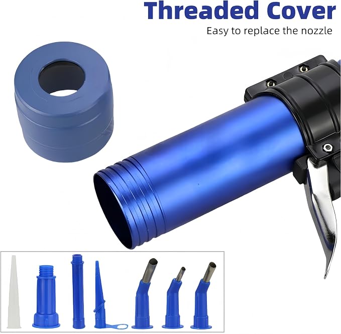 Pneumatic Caulking Gun, 310ml Dripless Sausage Silicone Caulking Gun, Air Powered Glass Glue Sealant Gun Applicator Tool, with Pressure Gauge & Regulator, for Filling and Sealing
