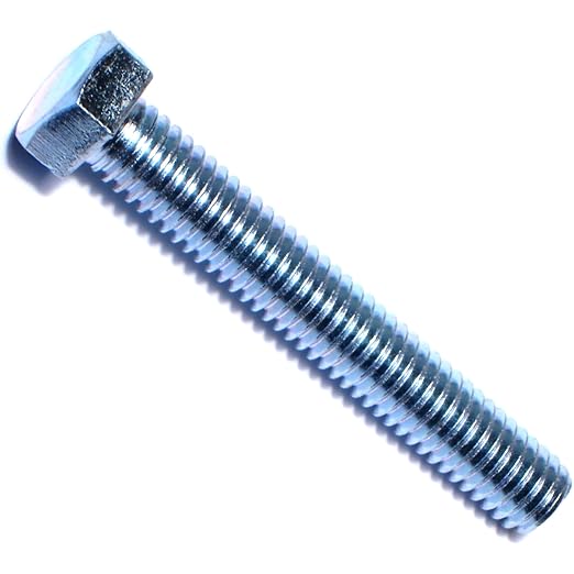 Hard to Find Fastener Tap Hex Bolts, Durable Corrosion-Resistant Steel Hex Head Bolt for Home Improvement, DIY, Construction, 3/8-16 x 2-1/2, Pack of 50