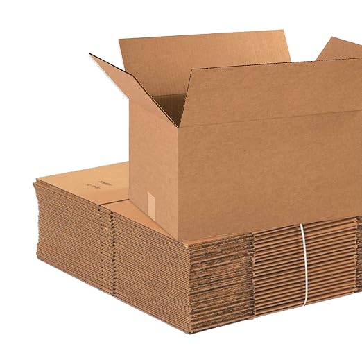BOX USA Shipping Boxes Medium 18"L x 14"W x 10"H 25-Pack - Corrugated Cardboard Box for Moving, Mailing, Packing, Packaging and Storage