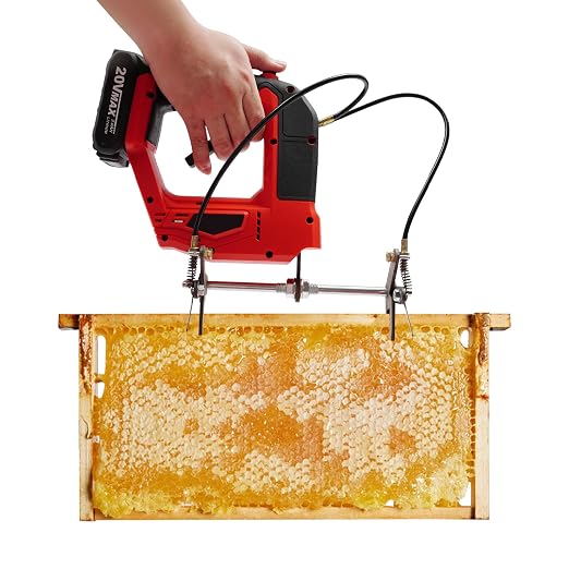 Portable Electric Bee Remover, 4-Speed Handheld Beehive Frame Shaking Machine with 2 Batteries & Charger, Cordless Bee Shaker for Beekeepers | Premium stainless steel, plastic & iron build. Perfect for bee farms, apiaries, and beekeeping cooperatives.