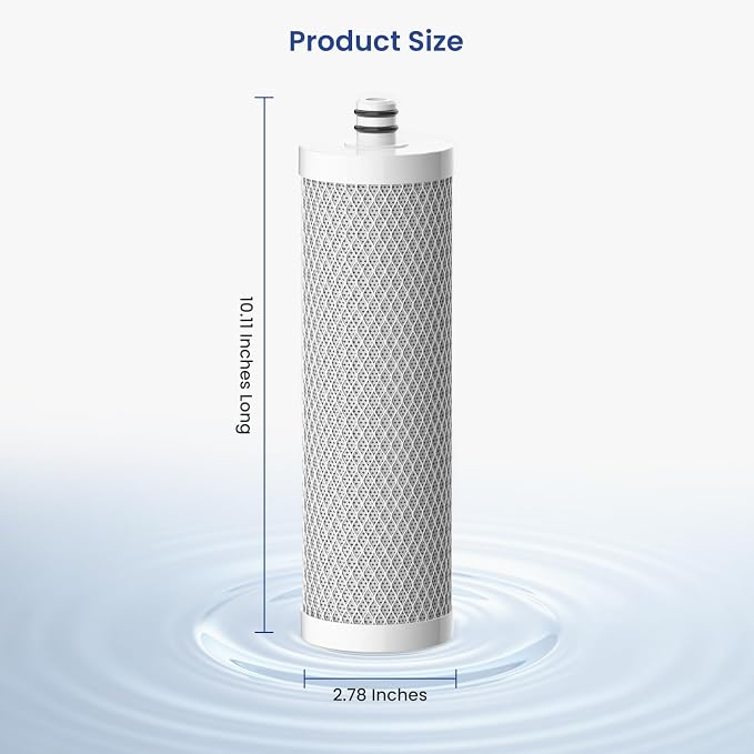 5-Stage CFF-01 Water Filter Replacement Compatible with Waterdrop WD-CTF-01 & WD-CTF-02 Countertop Water Filtration System 2 Pack