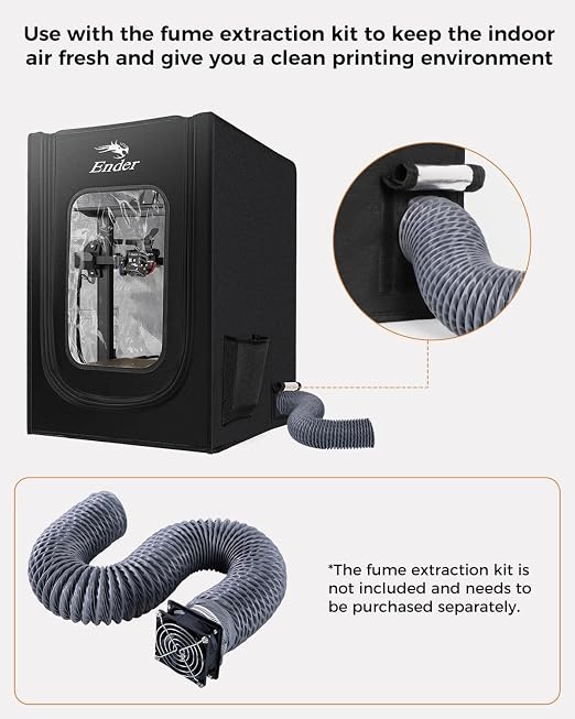 Creality Official 3D Printer Enclosure with Fan Interface Fireproof Dustproof Constant Temperature Dust Cover 480 * 600 * 720mm for Ender 3 V3 SE/KE/Ender 3/Ender 3 Pro/Ender 3V2/Ender 3S1/Neo（no Fan