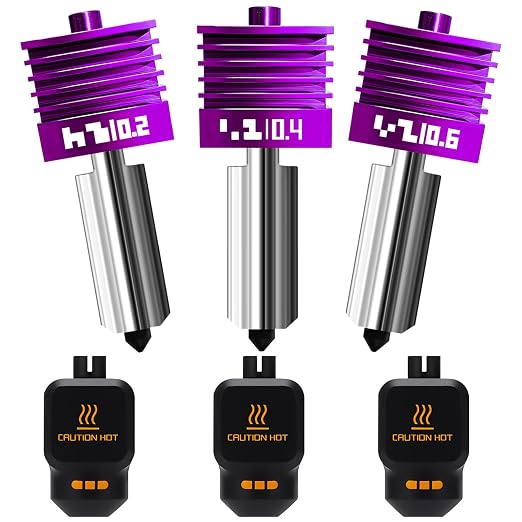 3PK 0.2/0.4/0.6mm MPVD Hotend for Bambu Lab X2D /P2S /H2D /H2C /H2S Print Head Anti-Stick Nozzle for A1mini A1 Hotend X2D P2S Nozzle Upgrade Hardened Steel HV2800 Extreder Kit for Bambu lab X2D