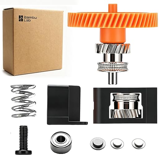 Original Bamboo P2S Extruder Gear Assembly,Precise Feeding & Wear Resistant,Sainless Steel Extruder Gear Kit for Bambu Lab P2S Extruder Drive Gear Assembly Original OEM P2S Accessories