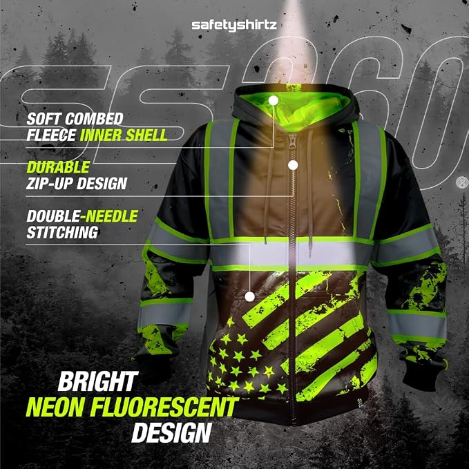SafetyShirtz SS360 ANSI Class 3 Type R Graphic Hoodie